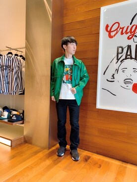 「レザーコーデ」｜「アイテム（ブルゾン）」を使った、けんたさん（メンズ・174cm）の冬コーディネート