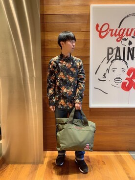 「アイテム（メッセンジャーバッグ、グリーン系）」を使った、けんたさん（メンズ・174cm）の春コーディネート