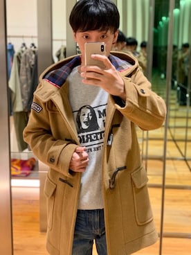 「HYSTERIC GLAMOUR（ヒステリックグラマー）のアイテム（ダッフルコート）」を使った、けんたさん（メンズ・174cm）の秋コーディネート