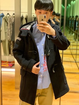 「HYSTERIC GLAMOUR（ヒステリックグラマー）のアイテム（ダッフルコート）」を使った、けんたさん（メンズ・174cm）の秋コーディネート