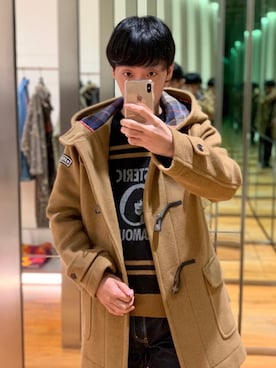 「HYSTERIC GLAMOUR（ヒステリックグラマー）のアイテム（ダッフルコート）」を使った、けんたさん（メンズ・174cm）の秋コーディネート