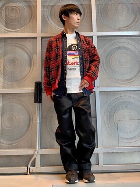 「デニムシャツ」｜「アイテム（その他アウター）」を使った、けんたさん（メンズ・174cm）の冬コーディネート