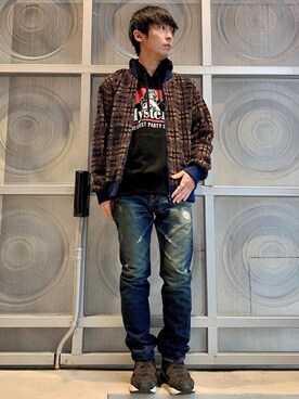 「HYSTERIC GLAMOUR（ヒステリックグラマー）のアイテム（その他）」を使った、けんたさん（メンズ・174cm）の冬コーディネート