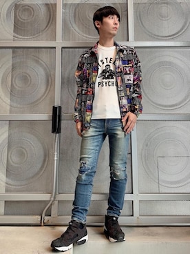 「でにむ」｜「アイテム（ナイロンジャケット）」を使った、けんたさん（メンズ・174cm）の春コーディネート