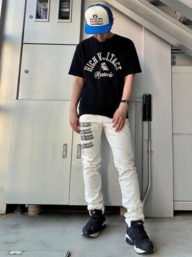 Hysteric Glamour ヒステリックグラマー メンズ のキャップ ブルー ネイビー 青色系 コーディネート Zozotown