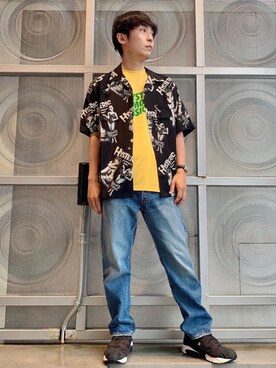 MONDO VISION柄 アロハシャツを使った人気ファッションコーディネート
