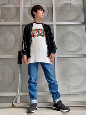 「らふこーで」｜「アイテム（スタジャン）」を使った、けんたさん（メンズ・174cm）の夏コーディネート