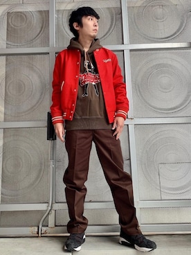 「らふこーで」｜「アイテム（スタジャン）」を使った、けんたさん（メンズ・174cm）の冬コーディネート