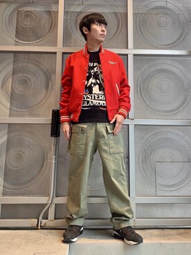 「らふこーで」｜「アイテム（スタジャン）」を使った、けんたさん（メンズ・174cm）の冬コーディネート