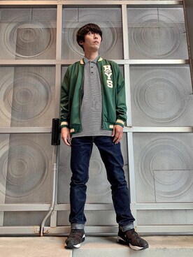 「らふこーで」｜「アイテム（ジャージ）」を使った、けんたさん（メンズ・174cm）の春コーディネート