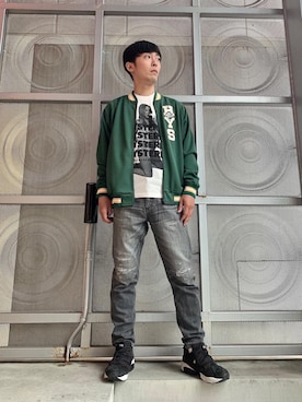 「らふこーで」｜「アイテム（ジャージ）」を使った、けんたさん（メンズ・174cm）の春コーディネート