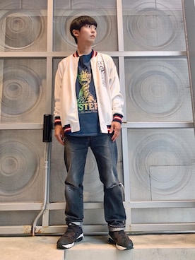 「らふこーで」｜「アイテム（ジャージ）」を使った、けんたさん（メンズ・174cm）の夏コーディネート