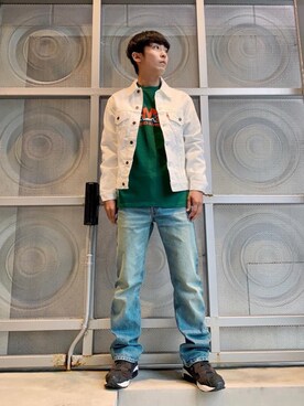 「らふこーで」｜「アイテム（デニムジャケット）」を使った、けんたさん（メンズ・174cm）の秋コーディネート