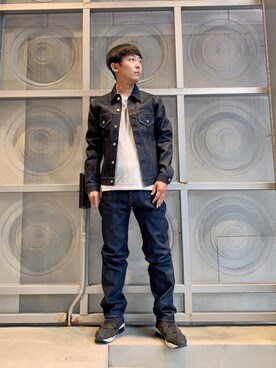 「らふこーで」｜「アイテム（デニムジャケット）」を使った、けんたさん（メンズ・174cm）の秋コーディネート