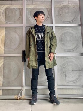 「みりたりー」｜「アイテム（その他アウター）」を使った、けんたさん（メンズ・174cm）の秋コーディネート