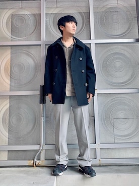 「HYSTERIC GLAMOUR（ヒステリックグラマー）のアイテム（ピーコート）」を使った、けんたさん（メンズ・174cm）の冬コーディネート