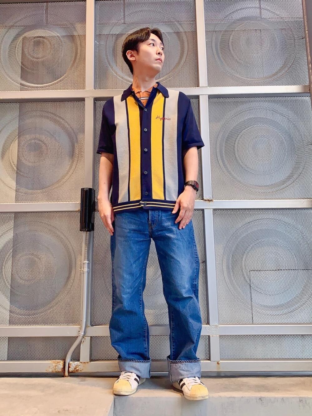 HYSTERIC GLAMOUR 84刺繍 ミラノリブシャツ ニットポロ L