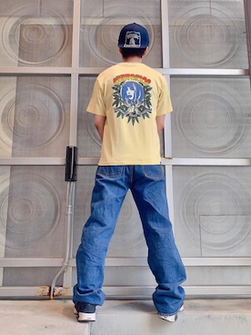 「HYSTERIC GLAMOUR（ヒステリックグラマー）のHYS WHISKY柄 刺繍キャップ（キャップ）」を使った、けんたさん（メンズ・174cm）の春コーディネート