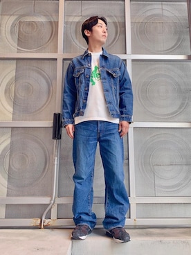 「らふこーで」｜「アイテム（デニムジャケット）」を使った、けんたさん（メンズ・174cm）の春コーディネート