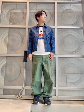 「らふこーで」｜「アイテム（デニムジャケット）」を使った、けんたさん（メンズ・174cm）の秋コーディネート