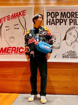 「らふこーで」｜「アイテム（ブルゾン）」を使った、けんたさん（メンズ・174cm）の冬コーディネート