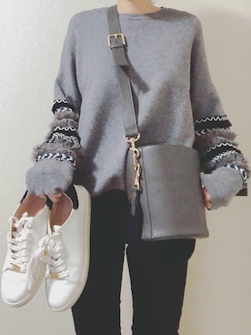 「TRES（トレ）のアイテム」を使った、rere®️ さん（レディース・159cm）の秋コーディネート