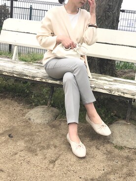「BASEMENT online（ベースメントオンライン）のアイテム（ニット/セーター）」を使った、rere®️ さん（レディース・159cm）の春コーディネート