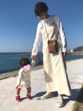 「ZARA（ザラ）のアイテム（サロペット/オーバーオール）」を使った、rere®️ さん（レディース・159cm）の春コーディネート