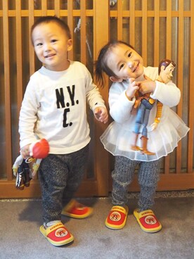 MINAKOさん（キッズ・90cm）の冬コーディネート