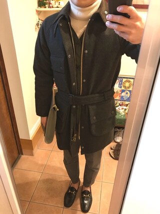【美品】Barbour SOLWAY ZIPPER SL ウール ネイビー 38 美品】Barbour SOLWAY ZIPPER SL ウール ネイビー 38