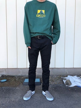 「激安コーデ」｜「アイテム（スウェット）」を使った、ryomaさん（メンズ・180cm）の冬コーディネート