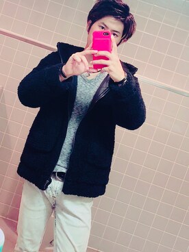 「ROXY（ロキシー）のアイテム（ジャケット/アウター）」を使った、@猿さん（メンズ・168cm）の冬コーディネート