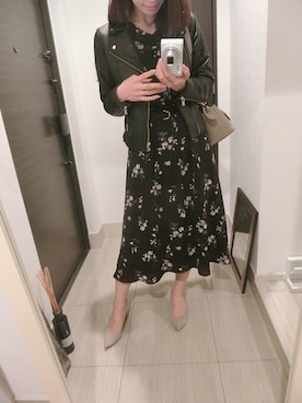 花柄ロングワンピースを使ったコーディネート一覧 Wear