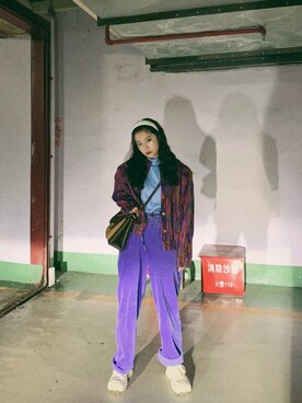 「アイテム（スリッポン）」を使った、Jiang77さん（レディース・161cm・20代）の冬コーディネート