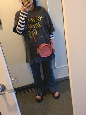 「Teva（テバ）のTeva / プラットフォーム ユニバーサル（サンダル）」を使った、mikaさん（レディース・154cm）の春コーディネート