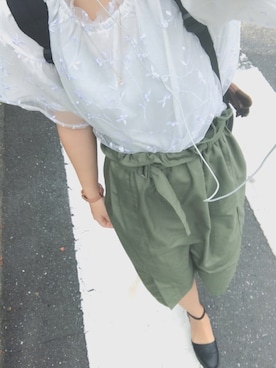 「ehka sopo（エヘカソポ）のアイテム（パンプス）」を使った、Kya🍓さん（レディース・165cm）の夏コーディネート