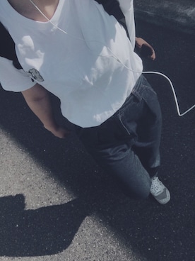 「LOFT（-）のアイテム（トップス）」を使った、Kya🍓さん（レディース・165cm）の夏コーディネート