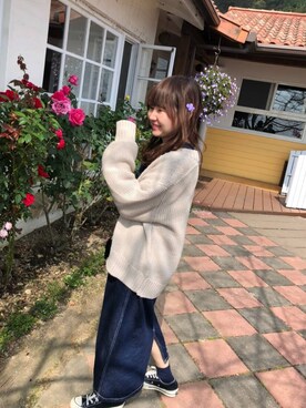 「SMITH'S（スミス）のアイテム（サロペット/オーバーオール）」を使った、Yu Jun Hsuさん（レディース・153cm）の秋コーディネート