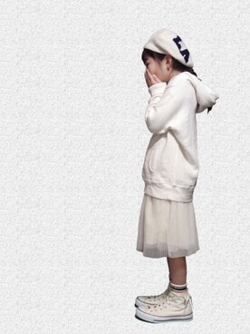 「ベレー帽推奨委員会」｜「アイテム（ラッピングキット）」を使った、coco-kanaさん（キッズ・126cm）の冬コーディネート