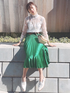 「Rick & Roy（リック アンド ロイ）のアイテム（バッグ）」を使った、KAEさん（レディース・172cm）の春コーディネート