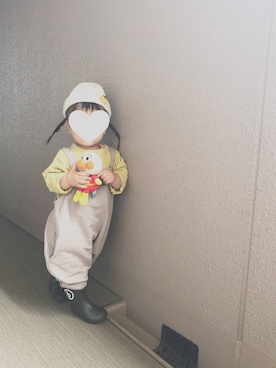 「こども ビームス（コドモビームス）のアイテム（レインシューズ）」を使った、ama.｡.:*♡さん（キッズ・80cm）の春コーディネート