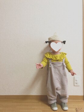 「cokitica（コキチカ）のアイテム（帽子）」を使った、ama.｡.:*♡さん（キッズ・80cm）の春コーディネート