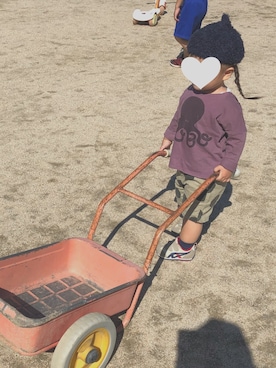 「おんなのこコーデ」｜「アイテム（ニットキャップ/ビーニー）」を使った、ama.｡.:*♡さん（キッズ・80cm）の秋コーディネート