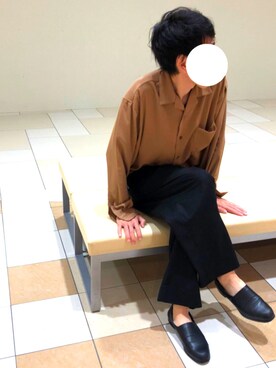 「HARE（ハレ）のアイテム（スリッポン）」を使った、Mside🔴さん（メンズ・174cm）の秋コーディネート