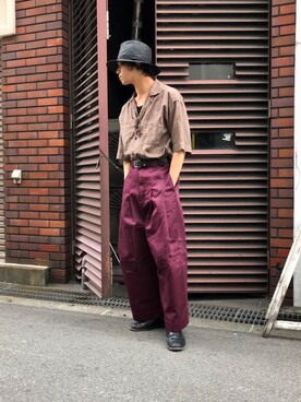 「yoko sakamoto（ヨーコサカモト）のアイテム（トップス）」を使った、Shibataさん（メンズ・178cm）の夏コーディネート
