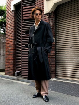 「ALLEGE（アレッジ）のアイテム（スラックス）」を使った、Shibataさん（メンズ・177cm）の夏コーディネート