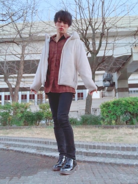 Gu スキニーパンツを使ったメンズ人気ファッションコーディネート Wear