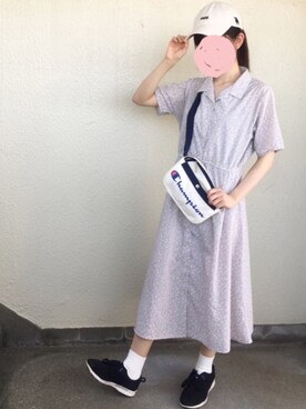 「moz（モズ）のアイテム（帽子）」を使った、Gilda♡ᵕ̈*⑅さん（レディース・163cm）の夏コーディネート