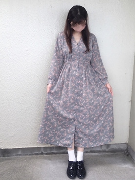 「ラブアンドピース2020」｜「アイテム（シャツワンピース）」を使った、Gilda♡ᵕ̈*⑅さん（レディース・163cm）の秋コーディネート
