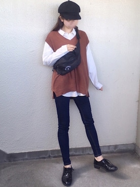 「アイテム（ドレスシューズ）」を使った、Gilda♡ᵕ̈*⑅さん（レディース・163cm）の秋コーディネート